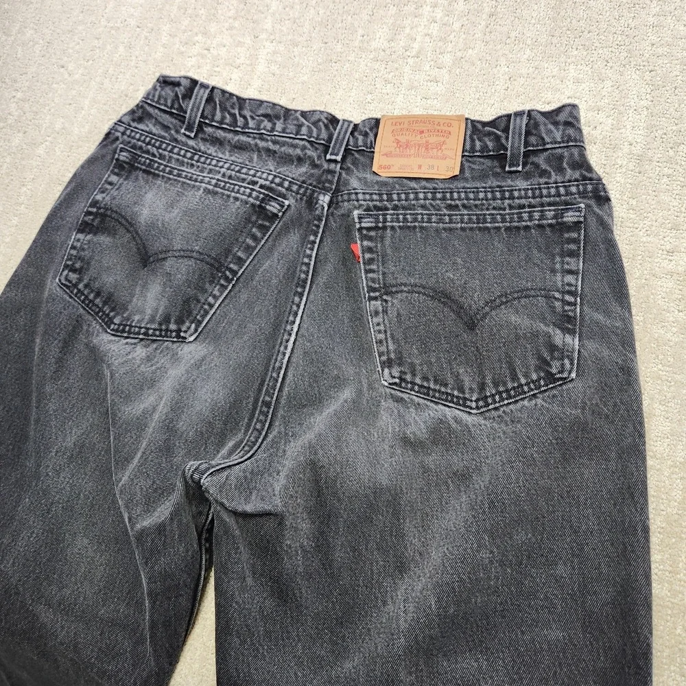 Vintage Levis 560 Jeans Men 36x30  *READ Black Denim Relaxed Taper Baggy Dad USA